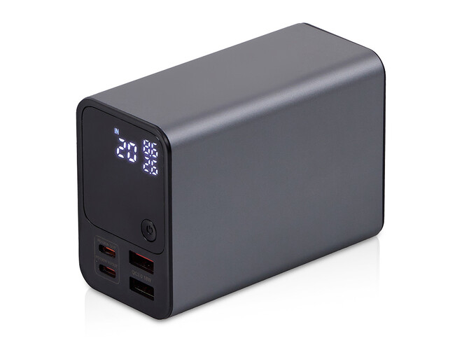 Внешний аккумулятор для ноутбуков «EpIQ», 100 Вт, 30000 mAh, темно-серый