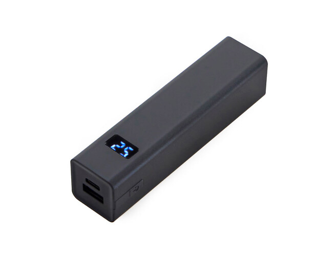 Внешний аккумулятор «Rail» c дисплеем, 5000 mAh, черный