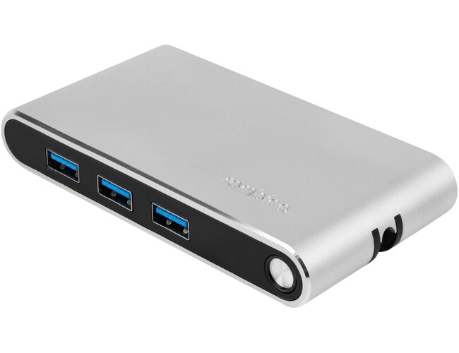 Хаб 8-в-1 Type-C «Hermes», USB 3.0 x 3, Type-C PD, HDMI, LAN, картридер, черный
