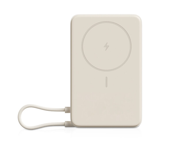 Внешний аккумулятор Xiaomi Magnetic Power Bank with Built-in Stand, 10000 мАч, бежевый
