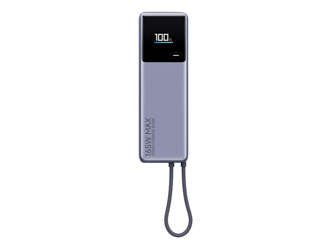Внешний аккумулятор со встроенным кабелем Xiaomi 165W Power Bank, 10000 мАч, серый
