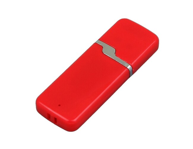 USB 2.0- флешка на 32 Гб с оригинальным колпачком, красный