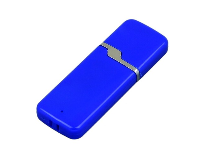 USB 2.0- флешка на 32 Гб с оригинальным колпачком, синий