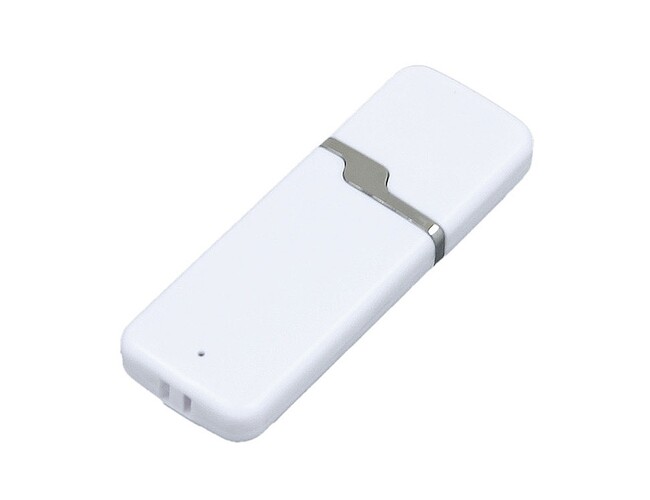USB 2.0- флешка на 32 Гб с оригинальным колпачком, белый