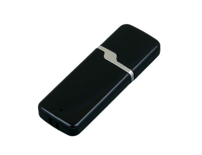 USB 2.0- флешка на 32 Гб с оригинальным колпачком, черный