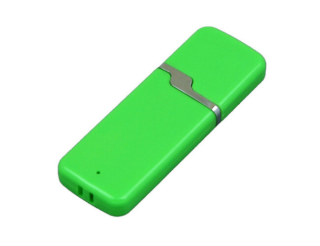 USB 2.0- флешка на 8 Гб с оригинальным колпачком, зеленый
