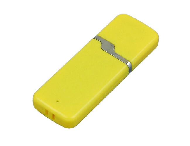 USB 2.0- флешка на 8 Гб с оригинальным колпачком, желтый
