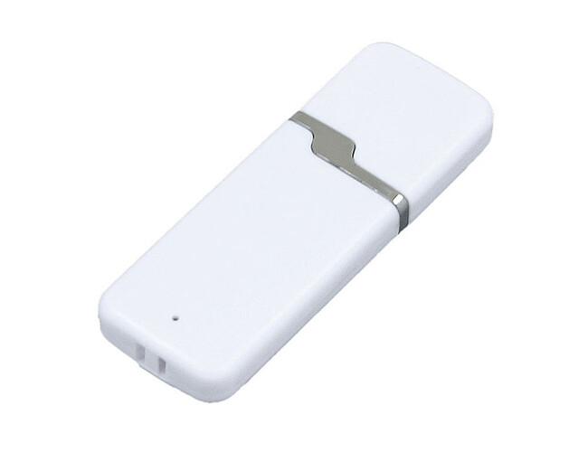 USB 2.0- флешка на 8 Гб с оригинальным колпачком, белый