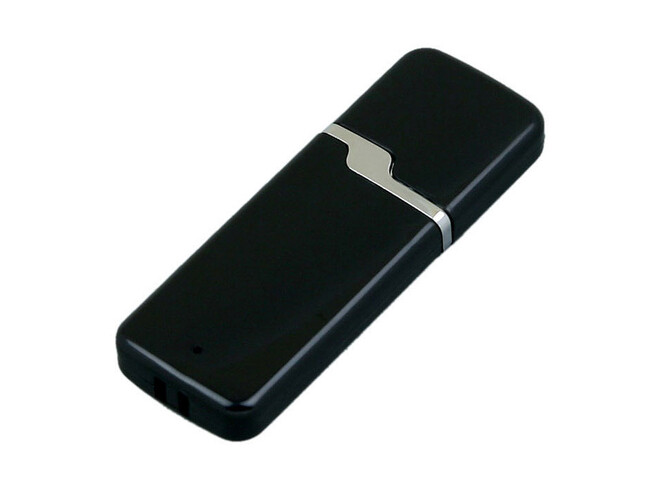 USB 2.0- флешка на 8 Гб с оригинальным колпачком, черный