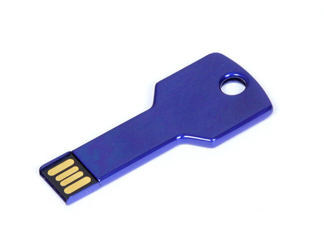 USB 2.0- флешка на 8 Гб в виде ключа, синий