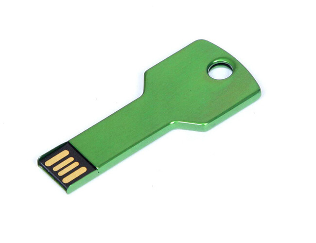 USB 2.0- флешка на 8 Гб в виде ключа, зеленый