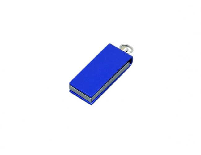 USB 2.0- флешка мини на 8 Гб с мини чипом в цветном корпусе, синий