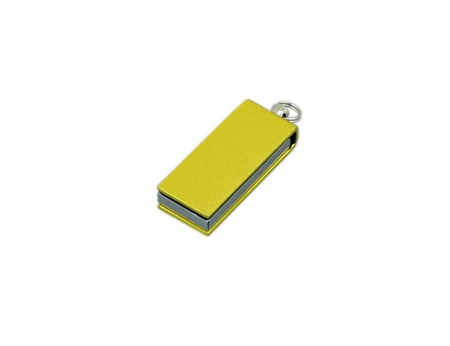 USB 2.0- флешка мини на 8 Гб с мини чипом в цветном корпусе, желтый