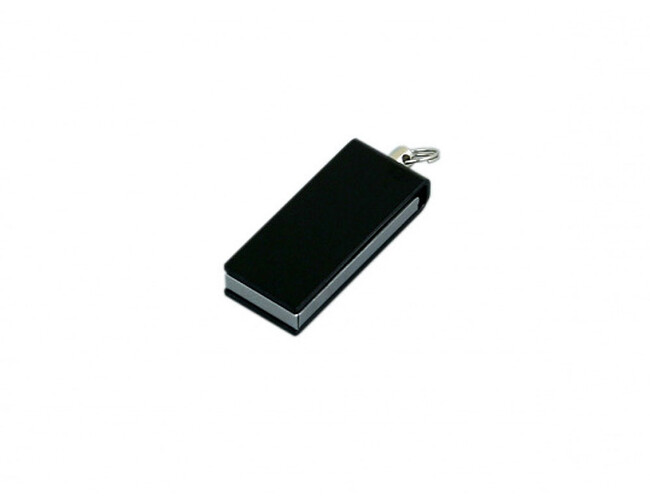 USB 2.0- флешка мини на 8 Гб с мини чипом в цветном корпусе, черный