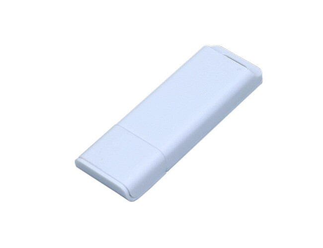 USB 2.0- флешка на 16 Гб с оригинальным двухцветным корпусом, белый