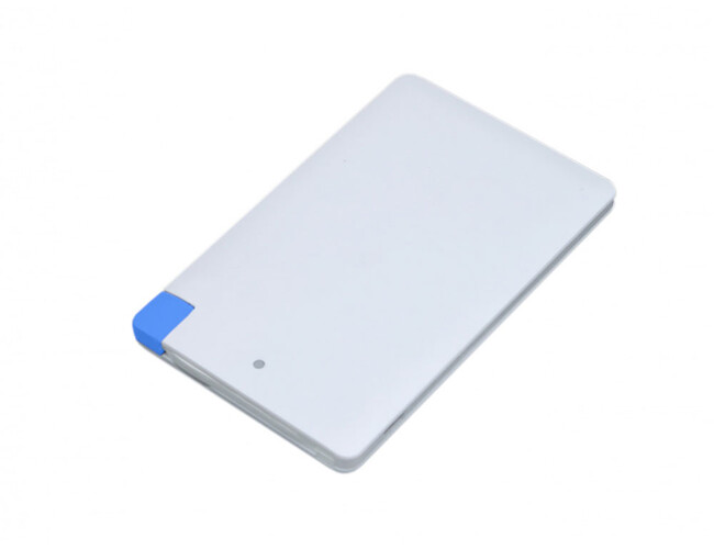 Внешний аккумулятор в форме карты «Trunk», 2500 mAh, синий