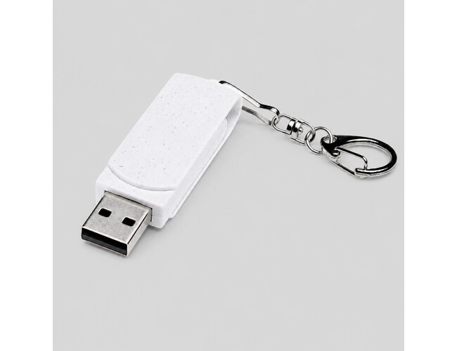 USB 2.0- флешка промо «Варуна» на 8 ГБ с поворотным механизмом, крапчатый белый