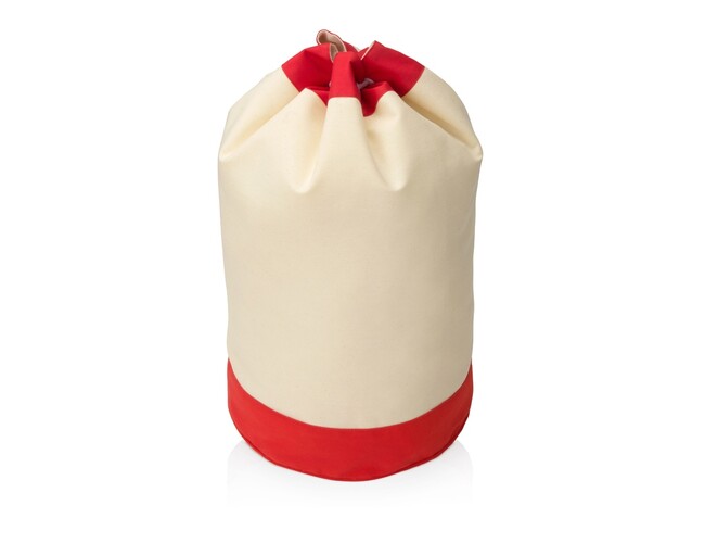 Рюкзак «Индиана» из хлопка, 180 г/м2, натуральный/красный