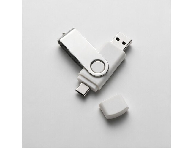 USB3.0/USB Type-C флешка на 16 Гб «Квебек C», белый
