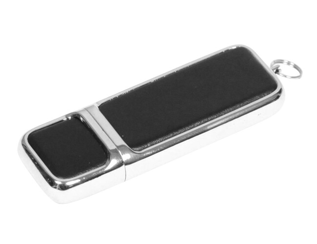 USB 2.0- флешка на 16 Гб компактной формы, черный/серебристый
