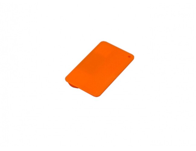 USB 2.0- флешка на 8 Гб в виде пластиковой карточки, оранжевый