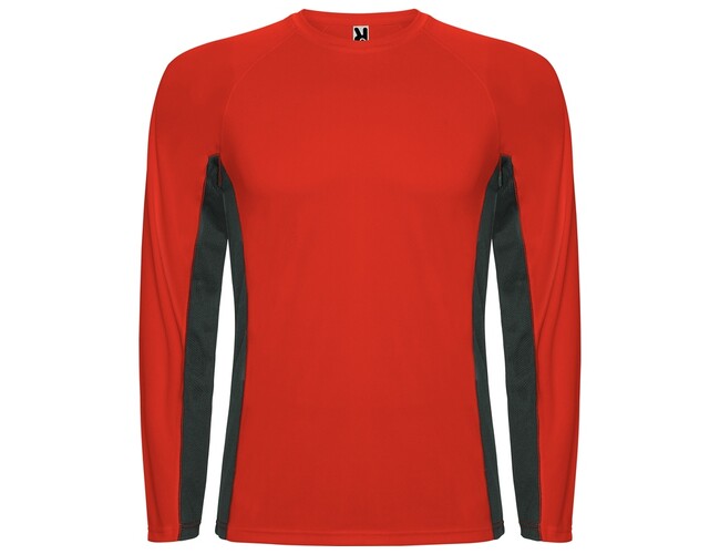 Футболка с длинным рукавом «Shanghai» мужская, красный/графитовый