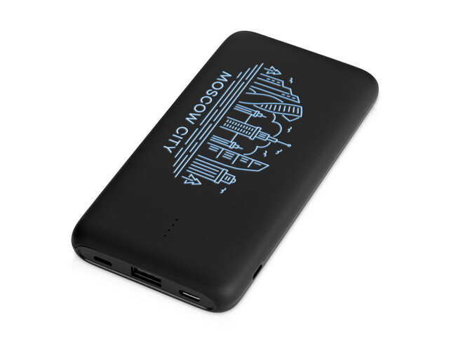 Внешний беспроводной аккумулятор с подсветкой лого «Reserve X», 8000 mAh, черный