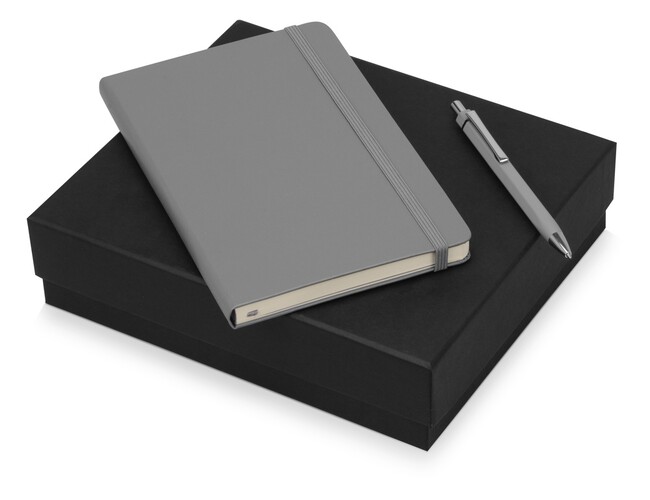 Подарочный набор Moleskine Hemingway с блокнотом А5 и ручкой, серый