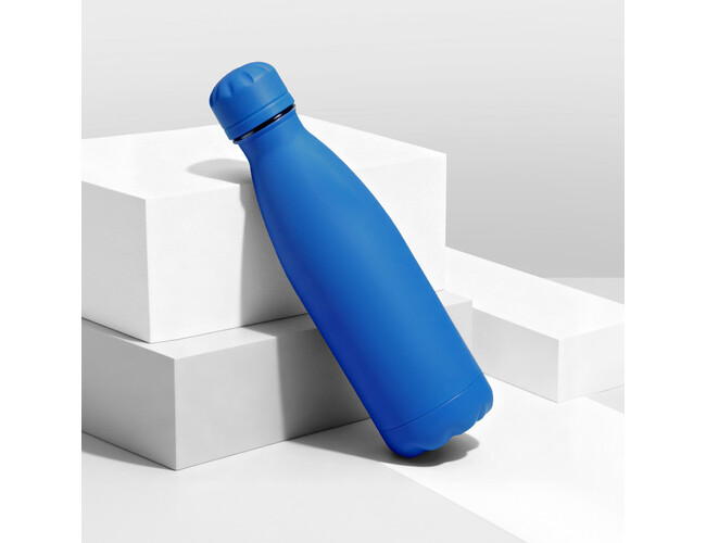 Вакуумная термобутылка «Vacuum bottle C1», soft touch, 500 мл, синий классический