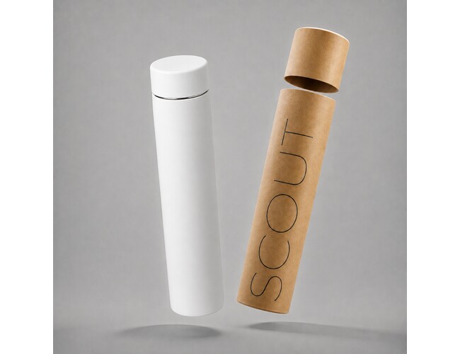 Вакуумный термос «Scout», soft-touch, 235 мл, тубус, белый
