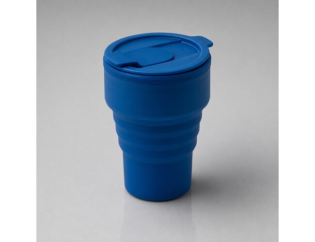 Силиконовый складной стакан «GoCup», синий индиго