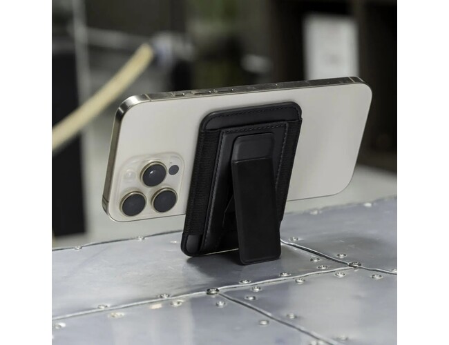 Картхолдер magsafe с подставкой для смартфона «Wally stand», черный