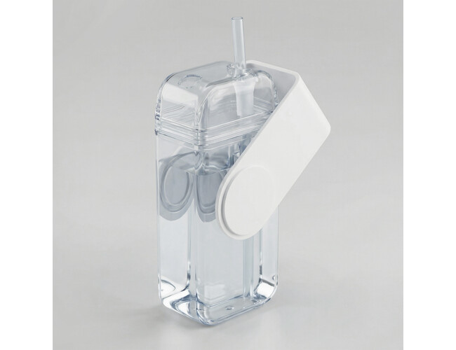 Бутылка для воды «JUICY DRINK BOX», 290 мл, прозрачный, белый