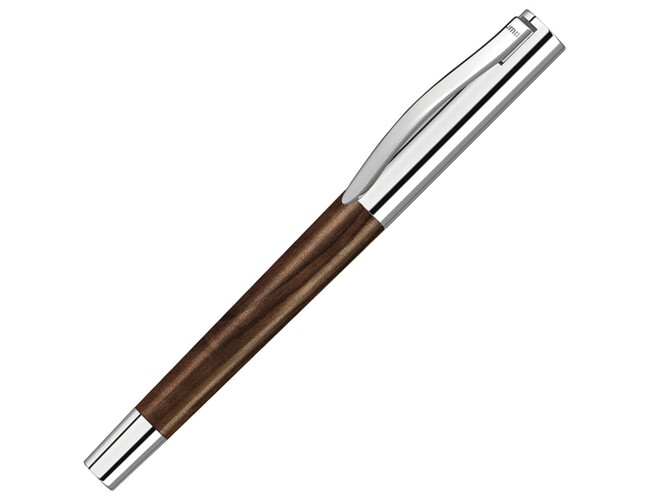 Ручка-роллер «Titan Wood R», коричневый/серебристый