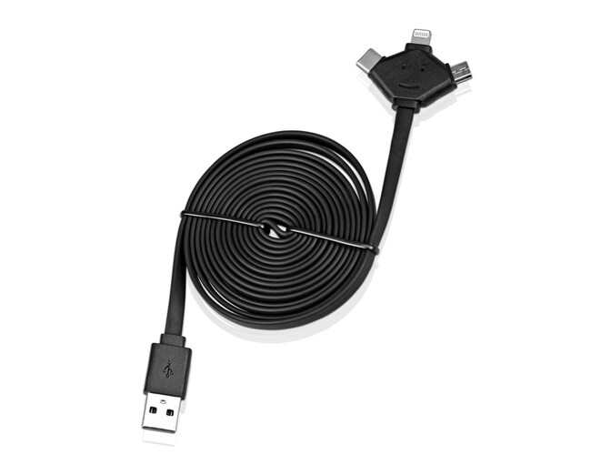 USB-переходник «W Cable 3 в 1», черный
