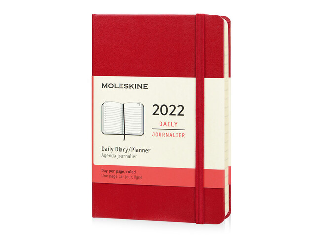 Ежедневник датированный А6 (Pocket) Classic на 2022 г., красный