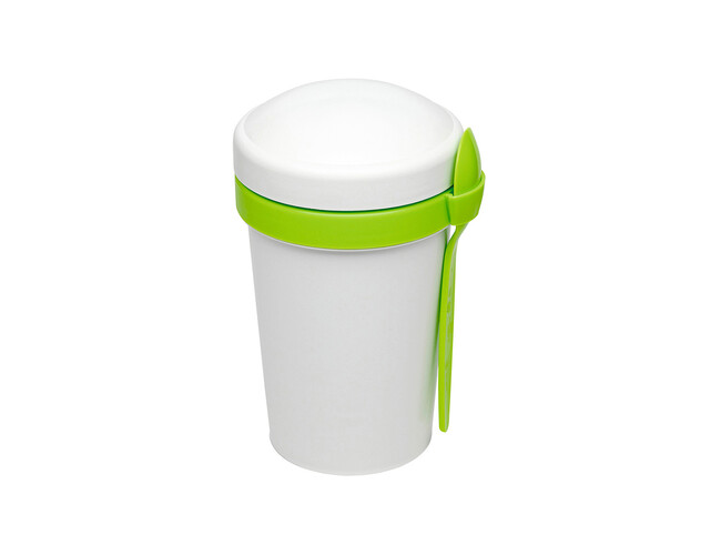 Ланч-бокс Cereal to go Green Line с ложкой (салатовый)