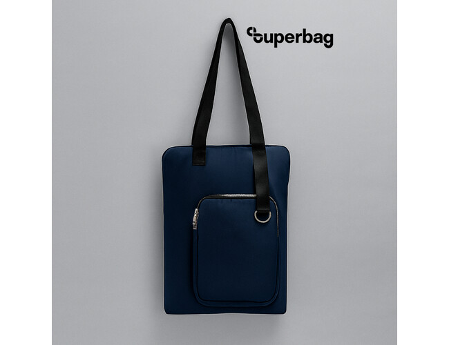 Шоппер Superbag Pocket (темно-синий с черным)