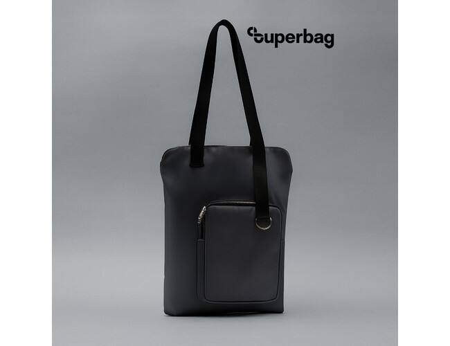 Шоппер Superbag Pocket (серый с черным)
