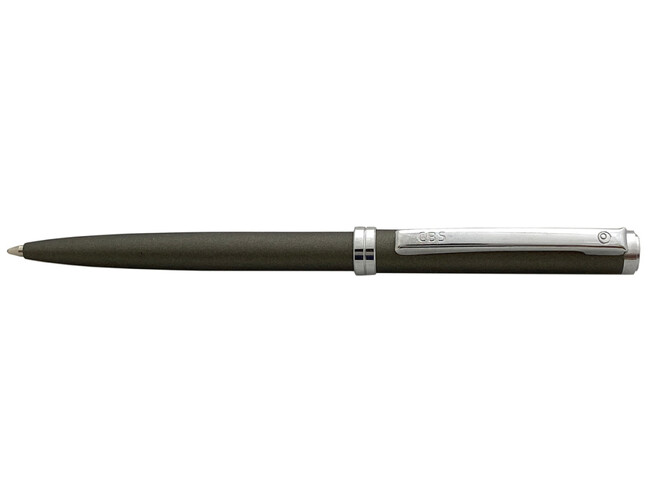 Шариковая авторучка в металлическом корпусе из латуни "DELGADO METALLIC GREY FINISH" CBS (Антрацит; Серебристый)