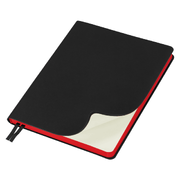 Еженедельник Flexy Latte Soft Touch Black Edition Color A4, черный с красным, датированный на 2026 г, в гибкой обложке