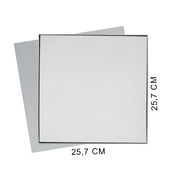 Коробка подарочная Solution Superior Alfa Linen под индивидуальную вырубку, серебро, 25,7x25,7x2,8 см, бежевый ложемент