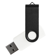 Флеш накопитель USB 2.0 Twister Сolor Mix 16GB, пластик Софт Тач/металл, белый/черный