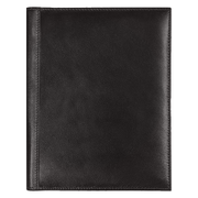 Суперобложка из натуральной кожи Universal leather размер А5+ , черная,  с блокнотом