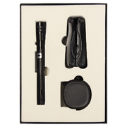 Набор подарочный Solution Superior Trio (Фонарь телескопический Tools Flashlight, рулетка Tools Trecker 3 метра, мультитул Tools Birmingham), черный