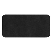 Шеврон Rectangle Smooth Leather размер 60*30 мм, черный, со скругленными углами