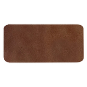 Шеврон Rectangle Smooth Leather размер 60*30 мм, коричневый, со скругленными углами