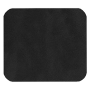 Шеврон Rectangle Smooth Leather размер 40*35 мм, черный, со скругленными углами