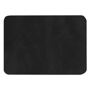 Шеврон Rectangle Smooth Leather размер 50*70 мм, черный, со скругленными углами