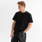 Футболка унисекс Крис (Kris), 150 гр., черная, размер XXXL